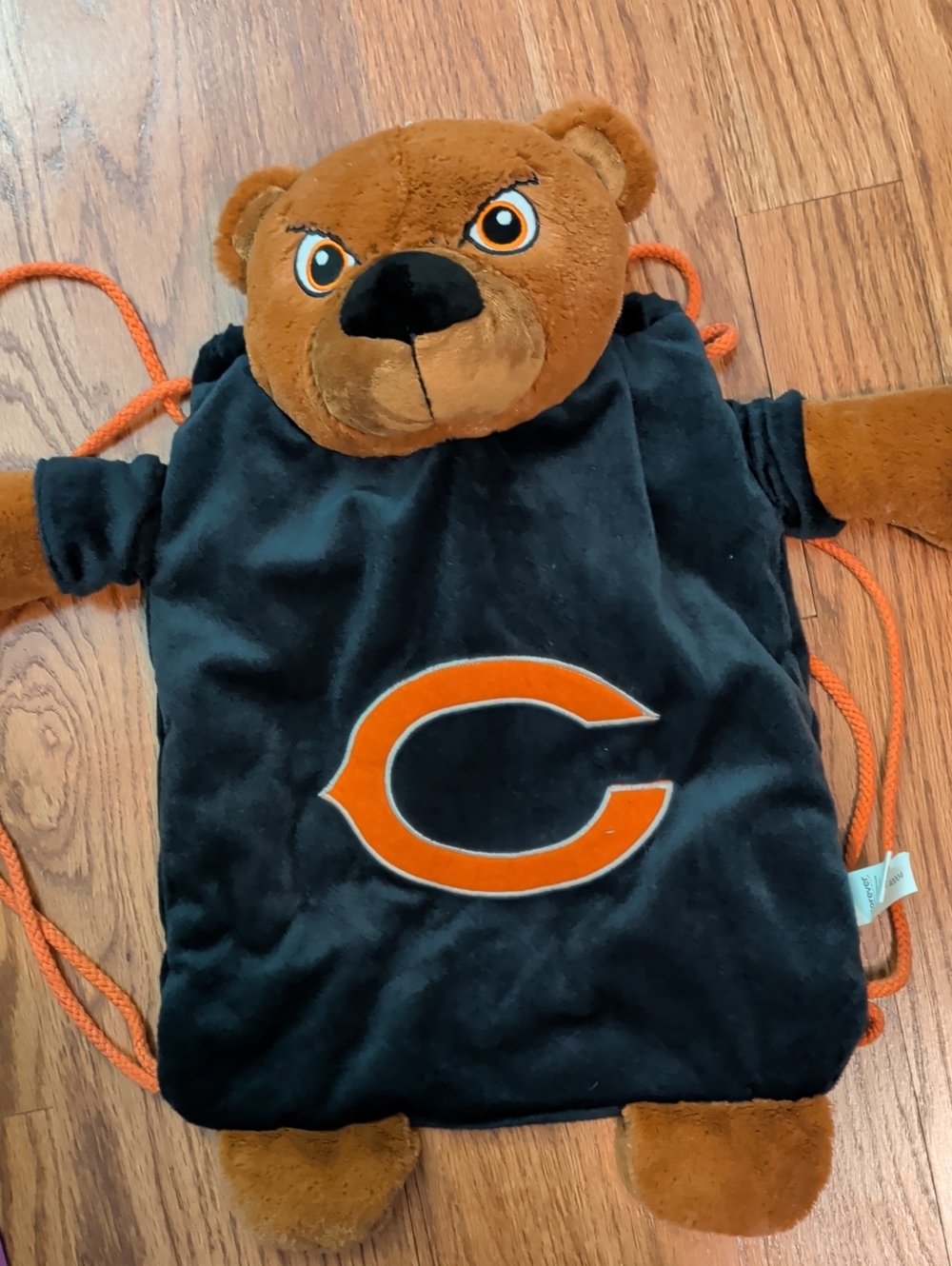 Plush Chicago Bears Drawstring Backpack